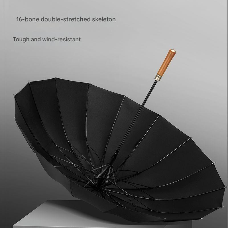 Payung Otomatis Gagang Kayu 16 - Golf Umbrella ulasan dan harga