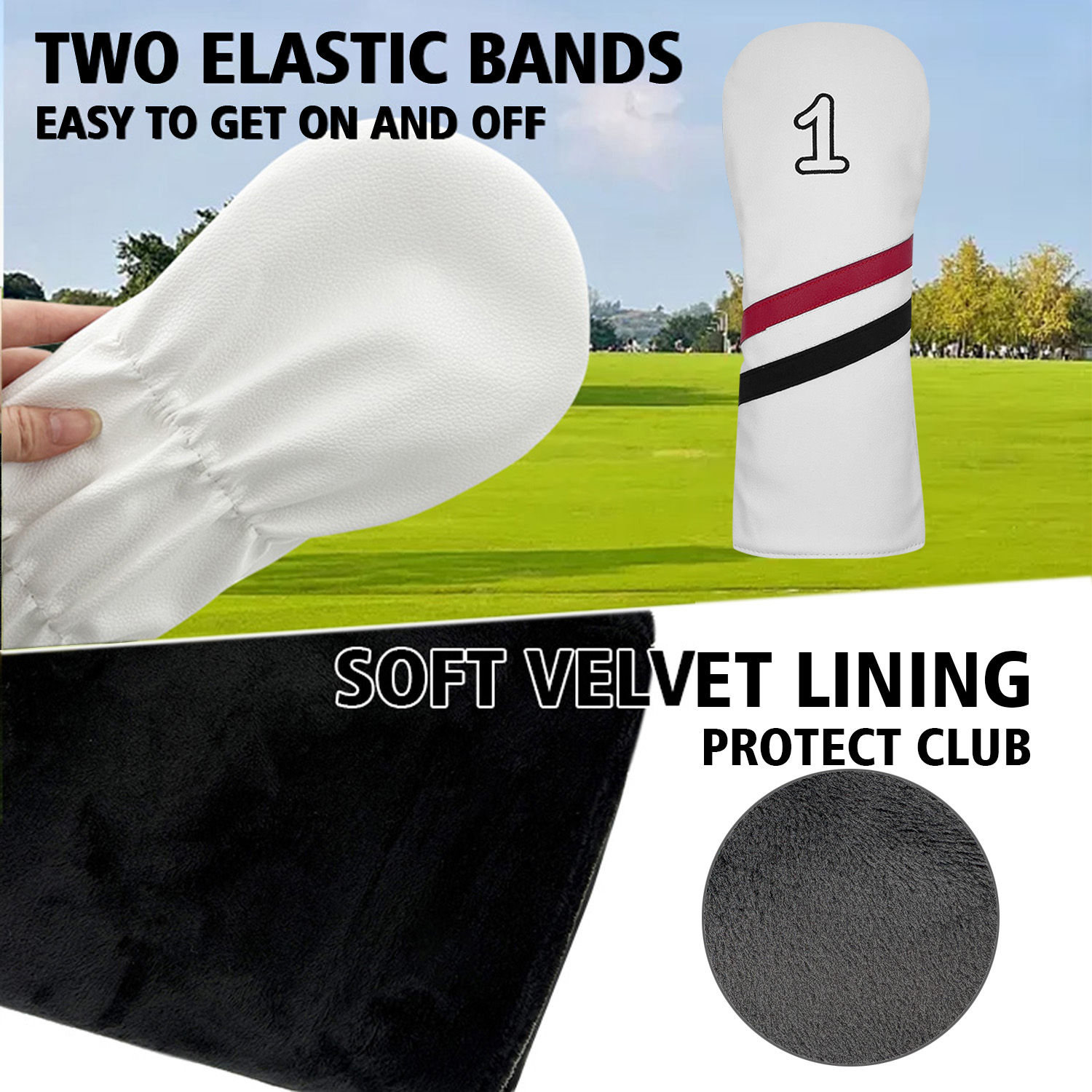 1/4 buah Sarung Stik Golf, Sar - Golf Clubs ulasan dan harga